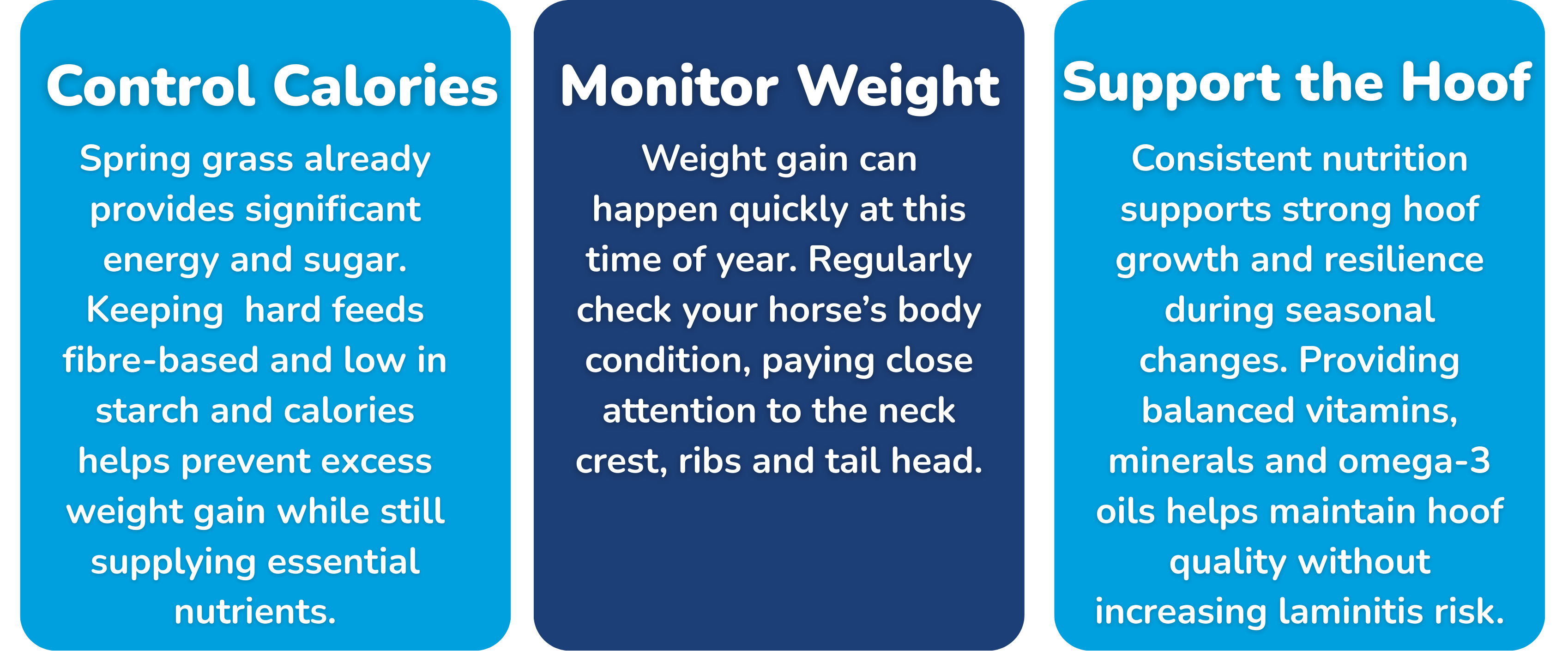 Pure Feed spring feeding reminders: control calories, monitor weight and support the hoof