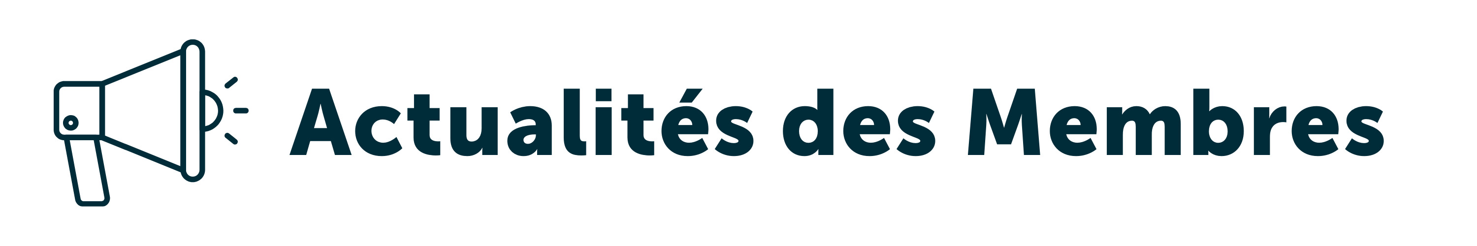 Actualités des membres
