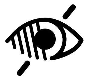 Symbool voor slechtziendheid