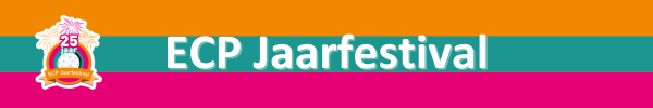 ECP Jaarfestival banner met 25 jaar logo