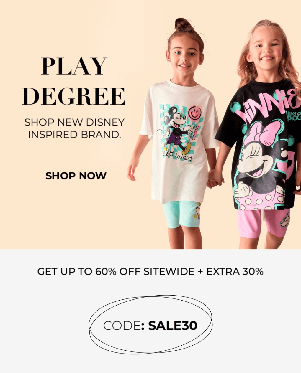Play Degree - Shop New Disney Inspired Brand | Get Uo To 60% Off Sitewide + EXTRA 30% - code: SALE30