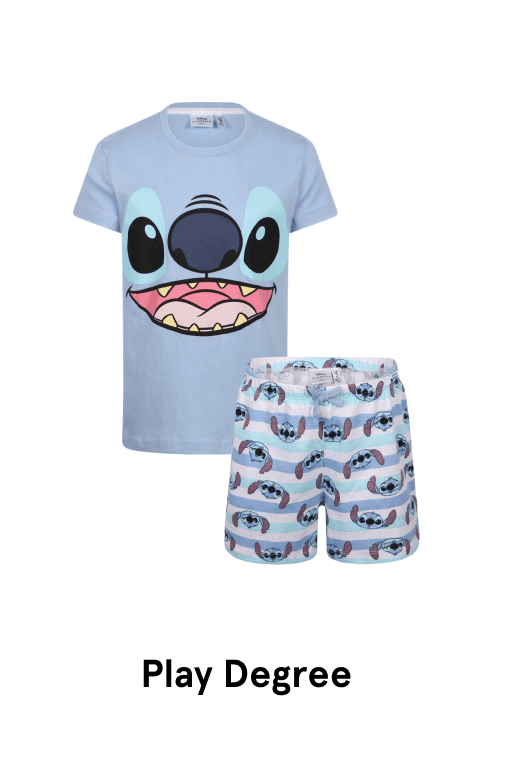 stitch-dusty-blue-t-shirt-and-all-over-print-shorts-in-set