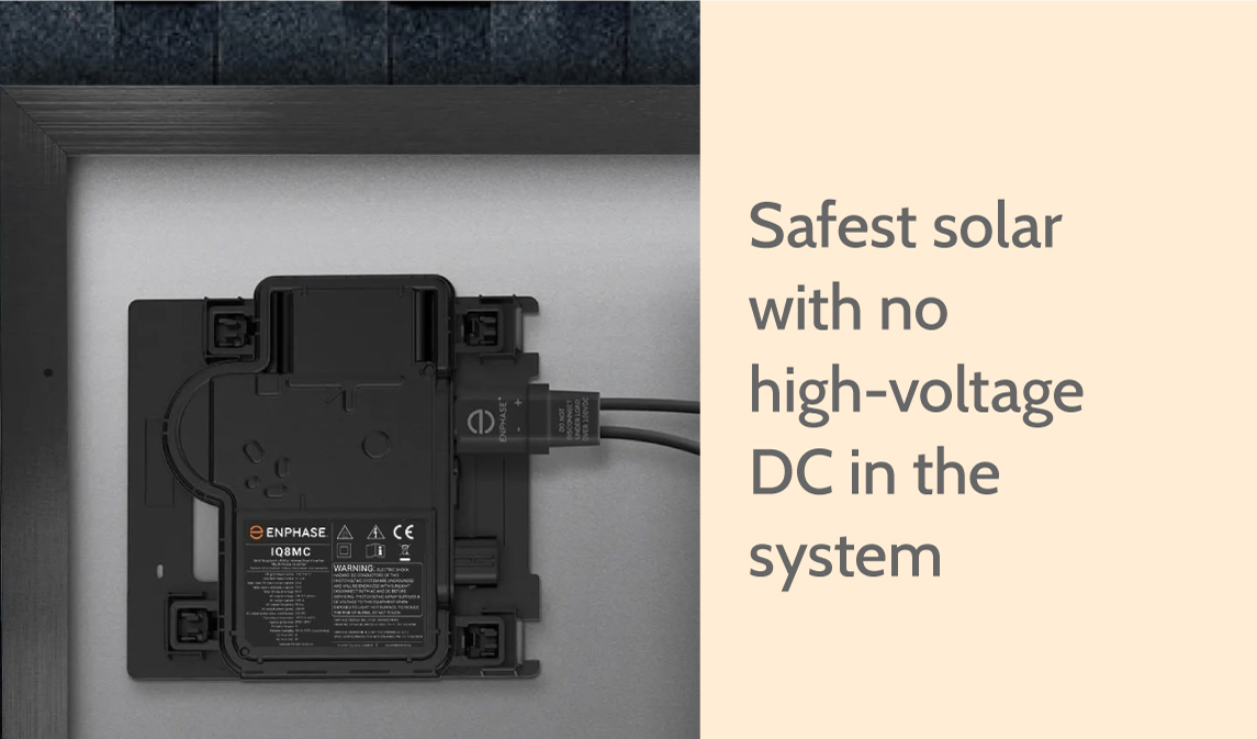 Safest solar with no high-voltage DC in the system