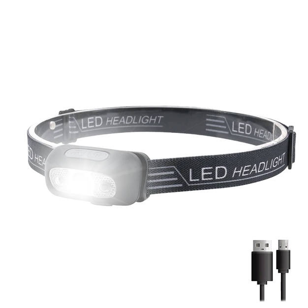 Lanterna de Cabea Headlight LED USB com Sensor Inteligente