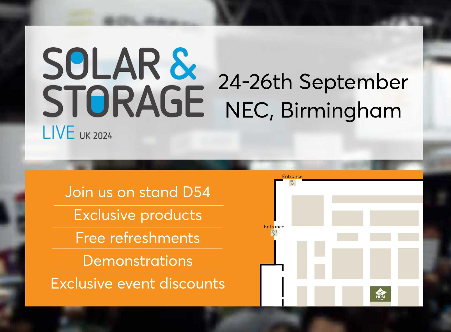 Solar & Storage Live 24-26th September NEC, Birmingham