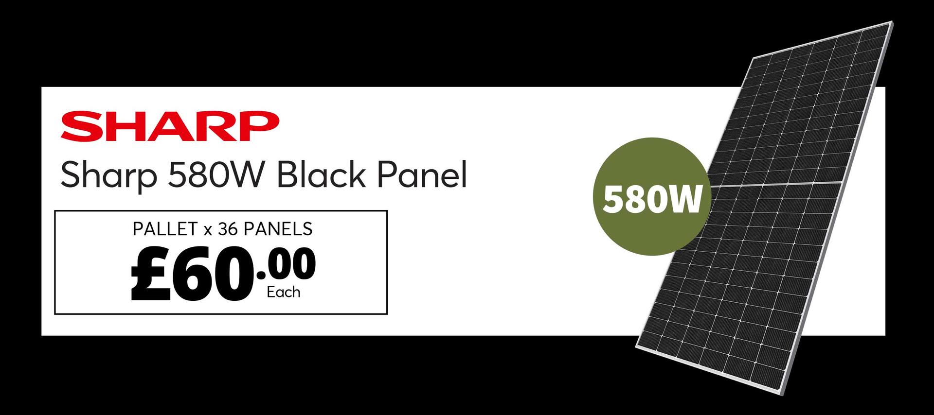 Sharp 580W Black Panel offer