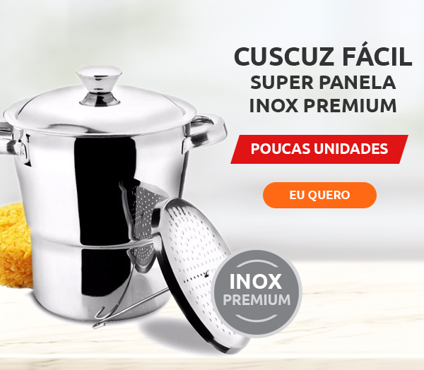 Cuscuz Fcil - Super Panela Inox Premium Brilho para Cuscuz