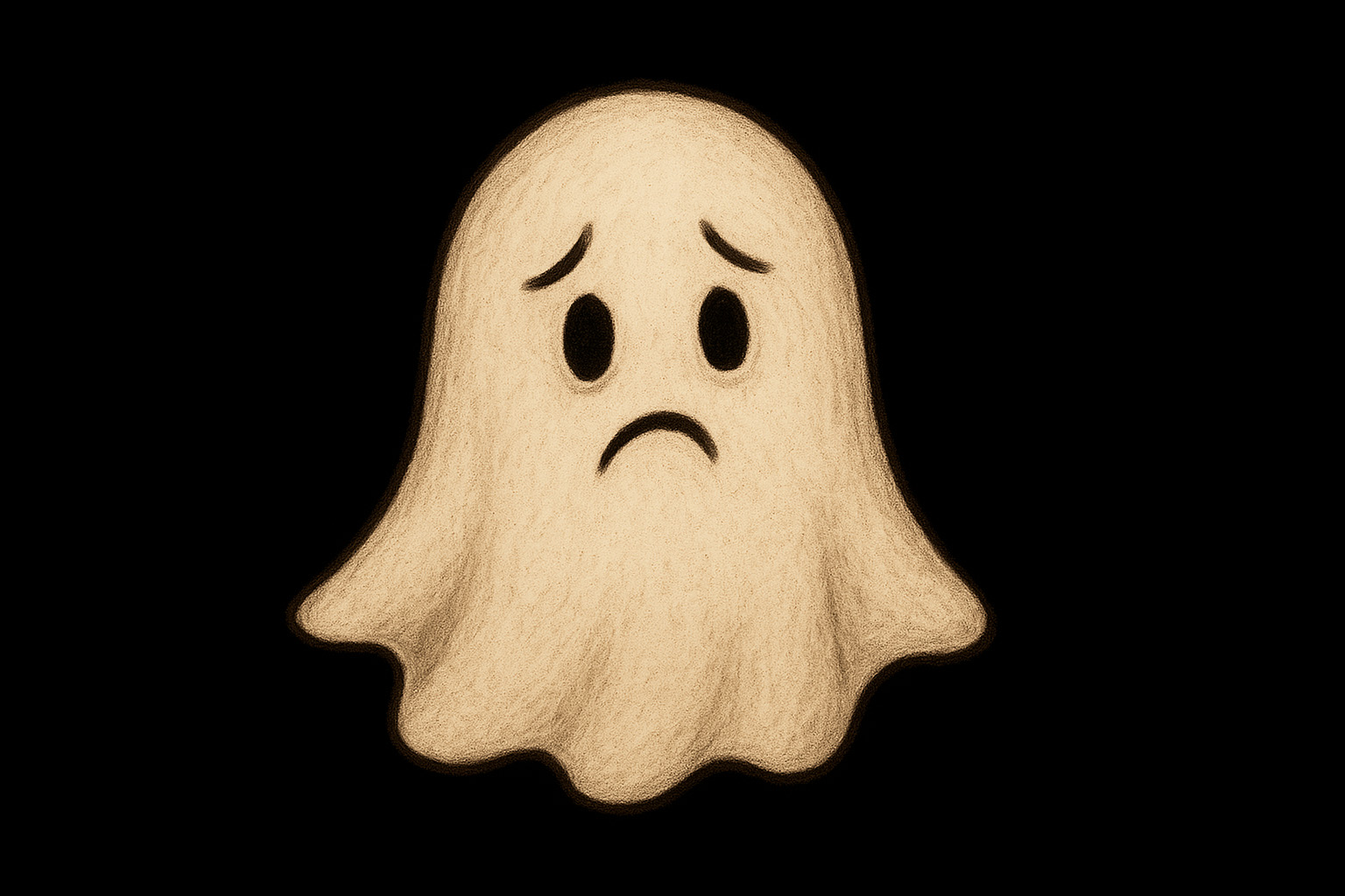 Disappointed halloween ghost