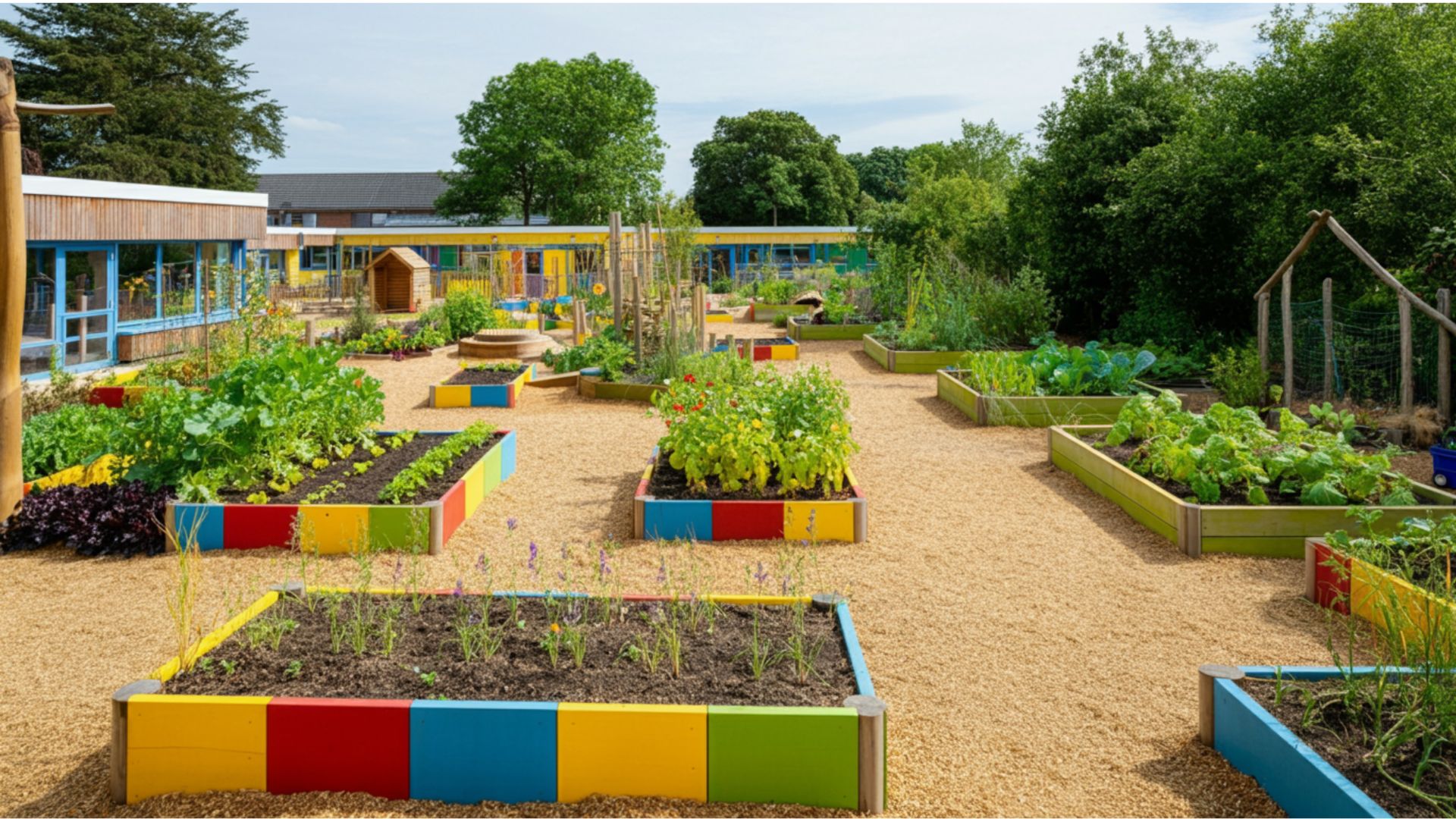Plants in a schoolyard