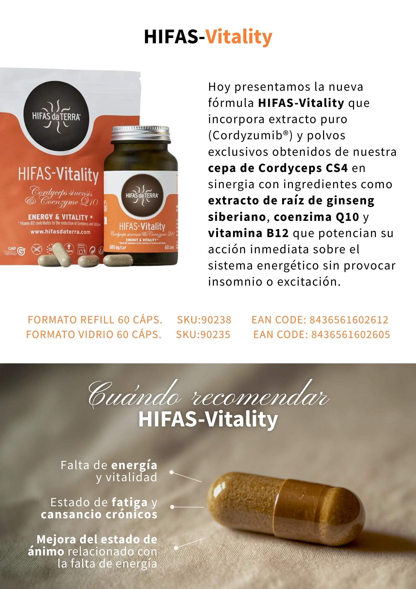 Nuevo Hifas Vitality: vidrio y refill