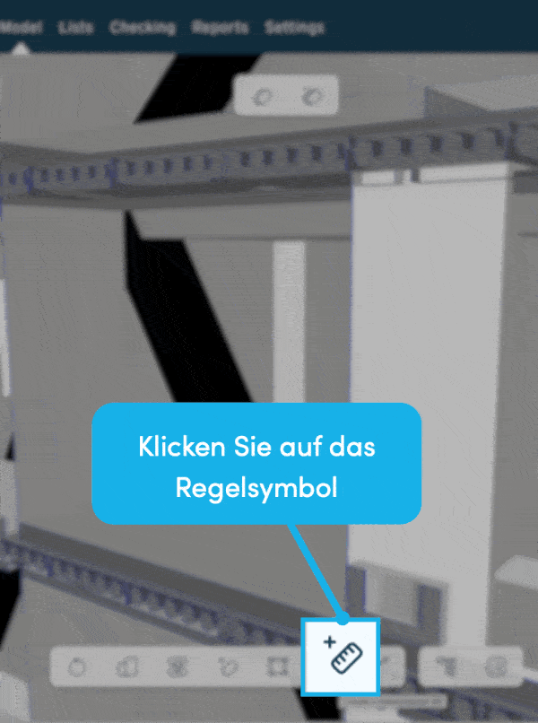 BIMcollab Model WebViewer single-click laser tool