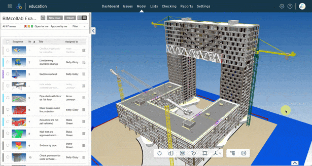 Lists in Nexus BIM WebViewer
