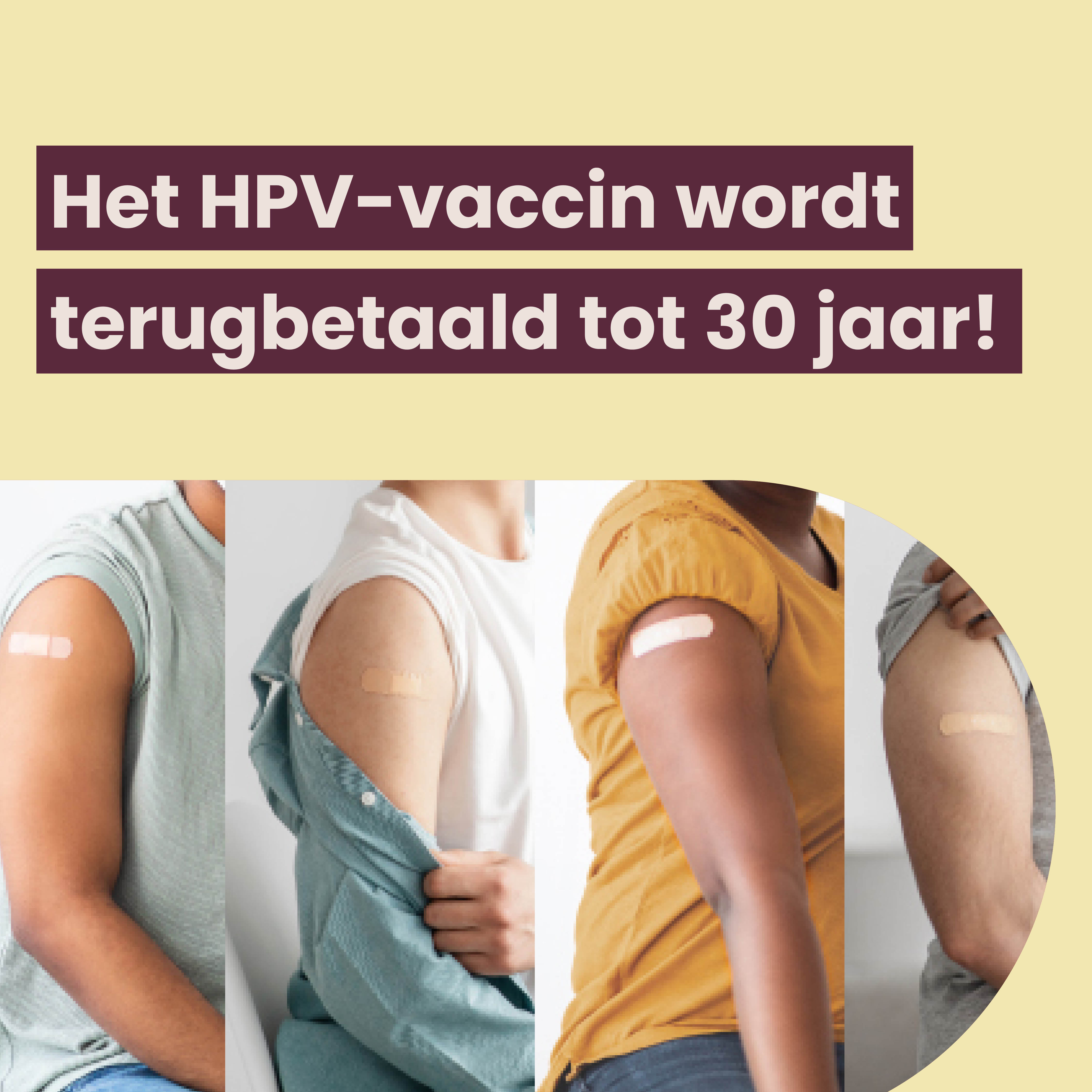 HPV-vaccin wordt terugbetaald tot 30 jaar
